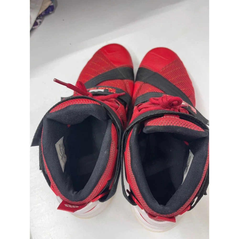 Nike LeBron Soldier 9 University Red Black White 749417-606 Mens 11.5 Basketball